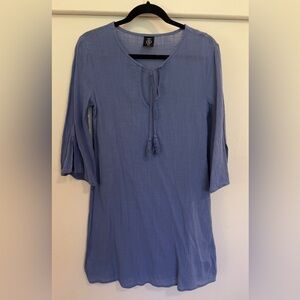 Agnes & Dora Blue Bell Sleeve Tie Front Tunic